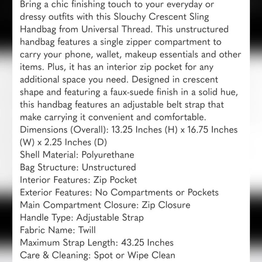 Cream Crescent Shape Y2k Chic Slouchy Sling Hobo Shoulder Bag Going Out